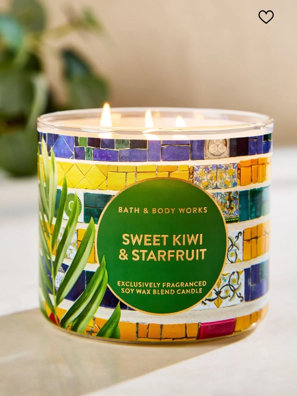 BBW Sweet Kiwi and Starfruit 3 Wick Candle
